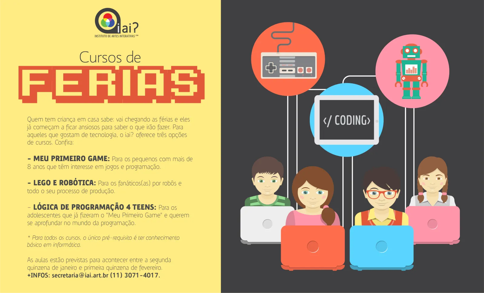 Cursos de férias kids